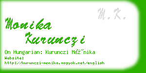 monika kurunczi business card